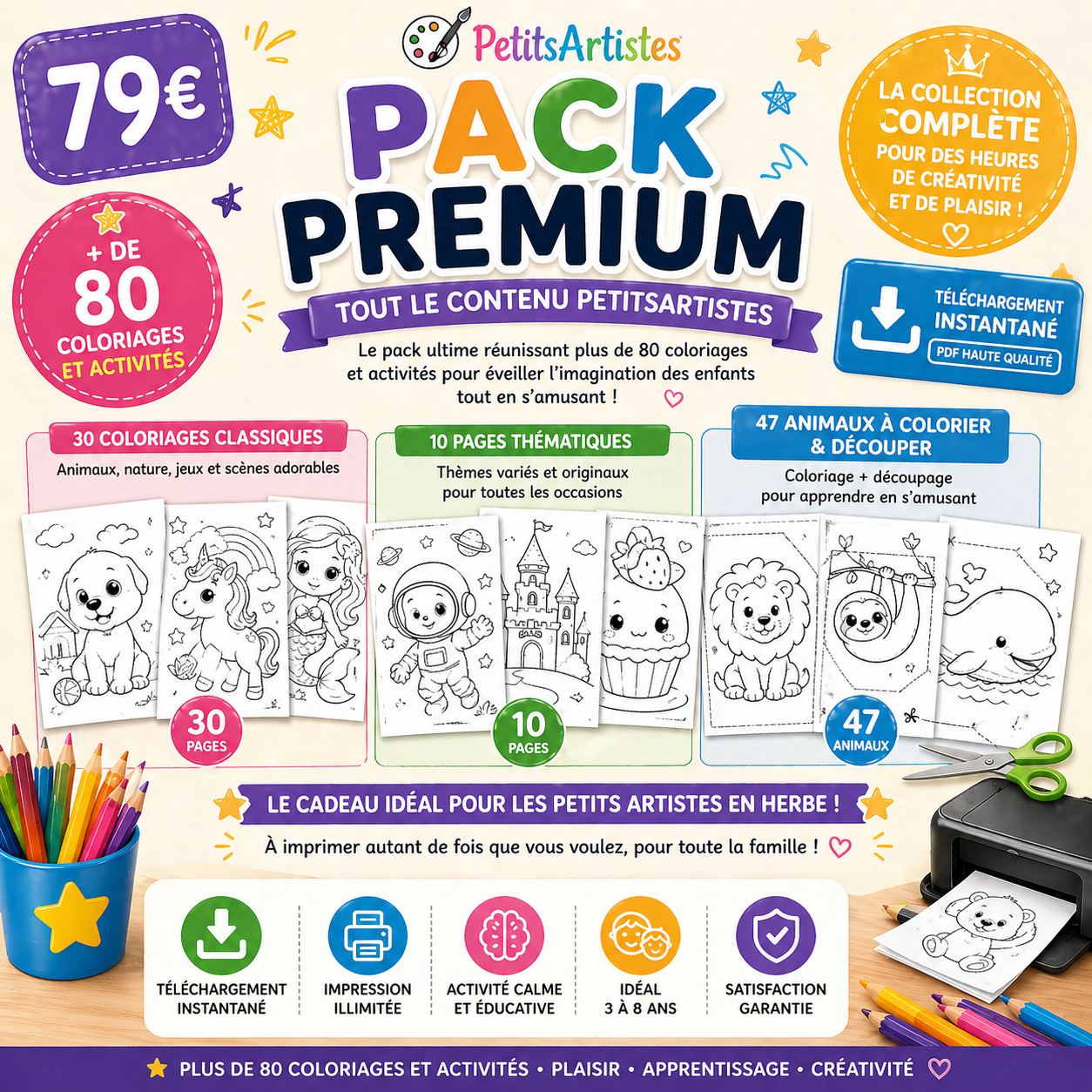 Pack Premium de coloriages
